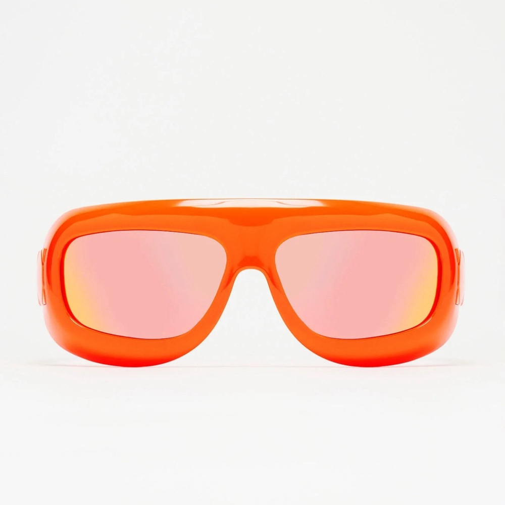 •Time To Reflect• Orange Shield Mirror Sunnies